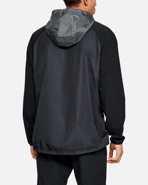 Under Armor Stretch-Woven Hooded Jacket Black - Footkorner