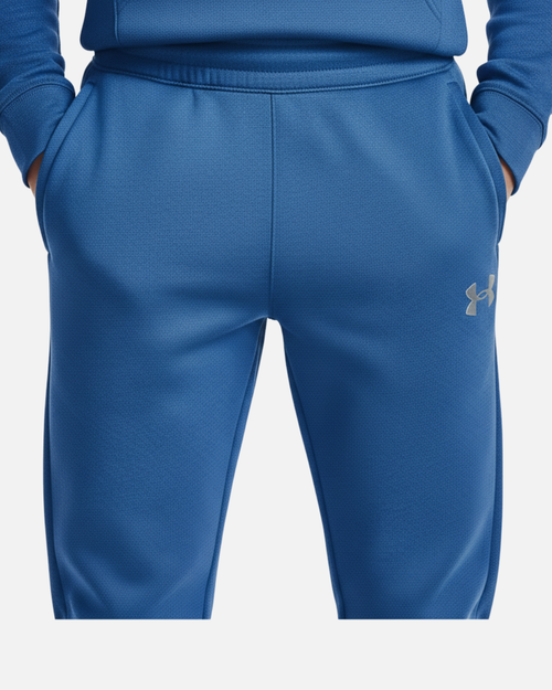 Under Armour RIVAL FLEECE Junior Tracksuit Bottoms - Blue - Footkorner