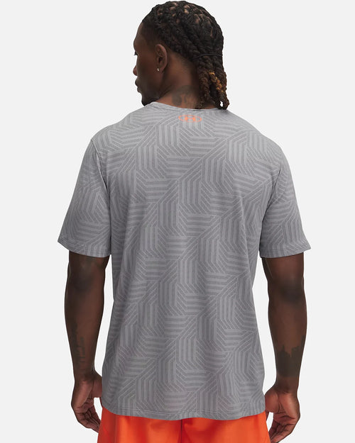 T-shirt Under Armour Tech Vent Geotessa - Gris/Orange - Footkorner