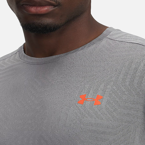 T-shirt Under Armour Tech Vent Geotessa - Gris/Orange - Footkorner
