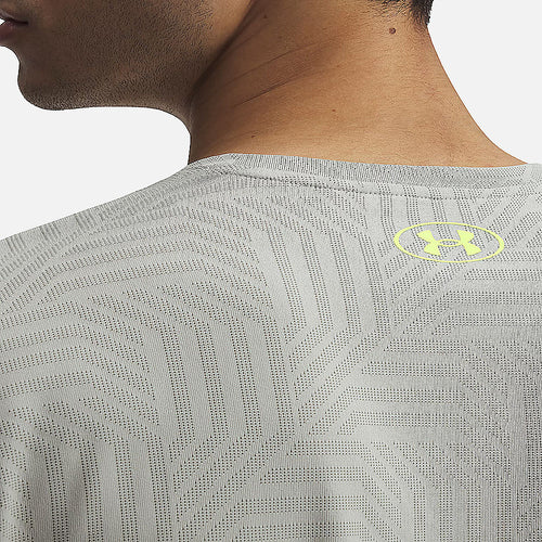 T-shirt Under Armour Tech Vent Geotessa - Gris/Jaune - Footkorner