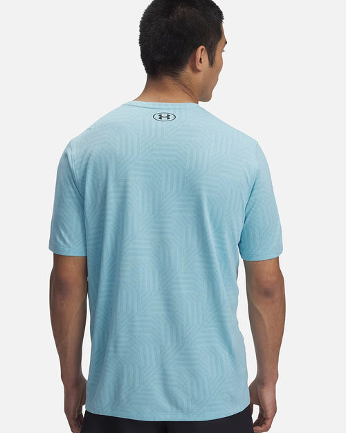 T-shirt Under Armour Tech Vent Geotessa - Bleu - Footkorner
