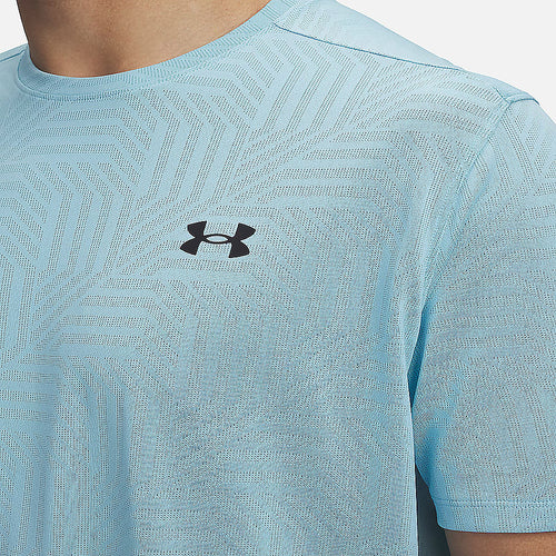 T-shirt Under Armour Tech Vent Geotessa - Bleu - Footkorner