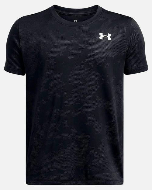 T-shirt Under Armour Tech Jacquard Junior - Noir - Footkorner