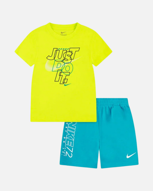 Ensemble T-shirt Short Nike Enfant - Jaune/Bleu - Footkorner