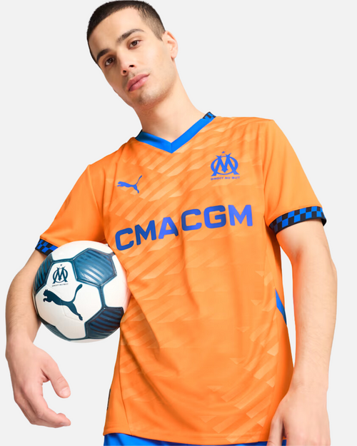Camiseta TERCERA OM 2024/2025 Naranja/Azul - Footkorner