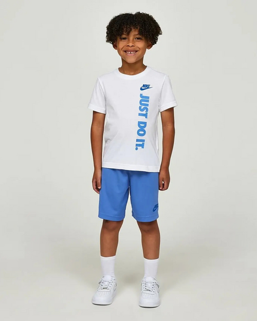 Ensemble T-shirt Short Nike Enfant  - Blanc/Bleu - Footkorner