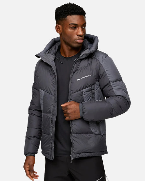 Monterrain Explorer Down Puffer Jacket - Grey/Black - Footkorner