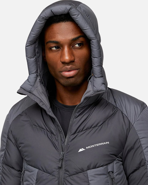 Monterrain Explorer Down Puffer Jacket - Grey/Black - Footkorner