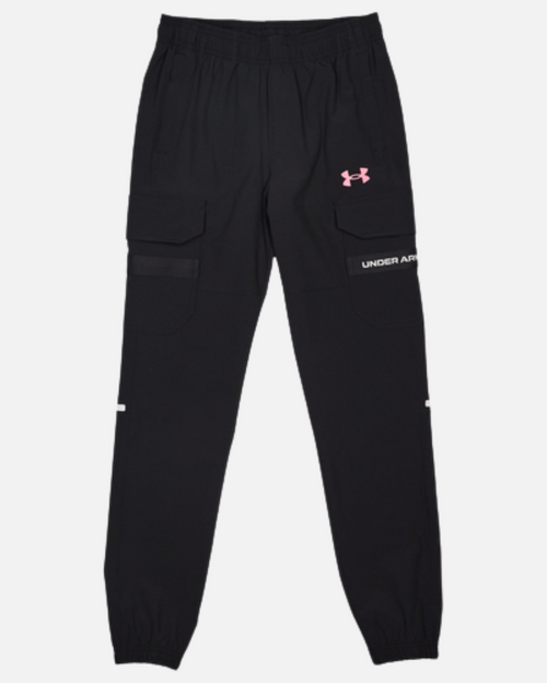 Under Armor Running Tech Utility Junior Pants - Black/Pink - Footkorner