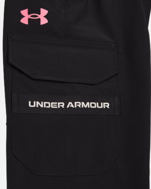 Under Armor Running Tech Utility Junior Pants - Black/Pink - Footkorner