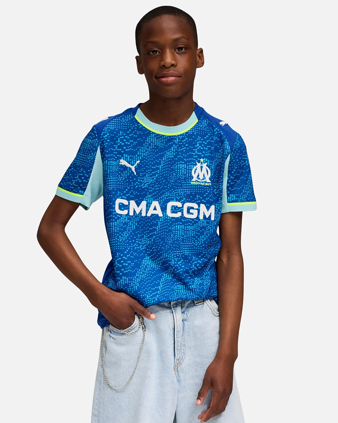 Maillot OM 2025/2026 Third Junior - Bleu