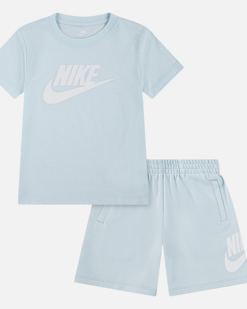 Completo t-shirt e pantaloncini Nike per bambini - Blu - Footkorner
