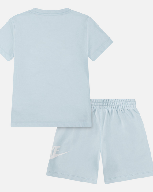 Completo t-shirt e pantaloncini Nike per bambini - Blu - Footkorner