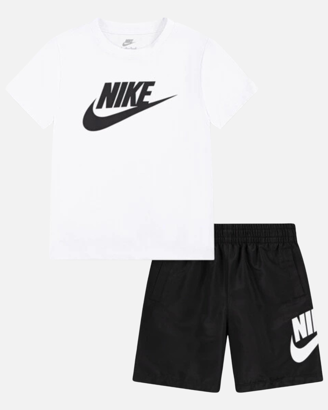Nike Kids' T-Shirt Shorts Set - White/Black