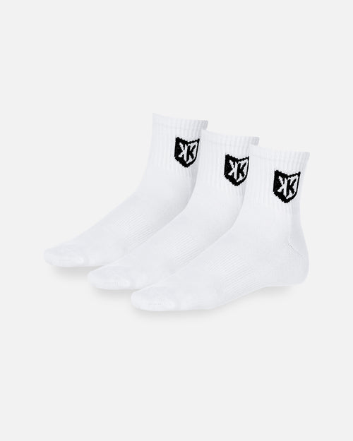 Pack de 3 paires de chaussettes FK 3/4 - Blanc - Footkorner