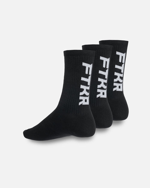 Pack de 3 paires de chaussettes longues FTKR - Noir - Footkorner
