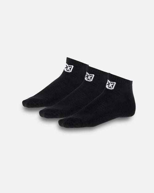 Pack de 3 paires de chaussettes FK courtes - Noir - Footkorner