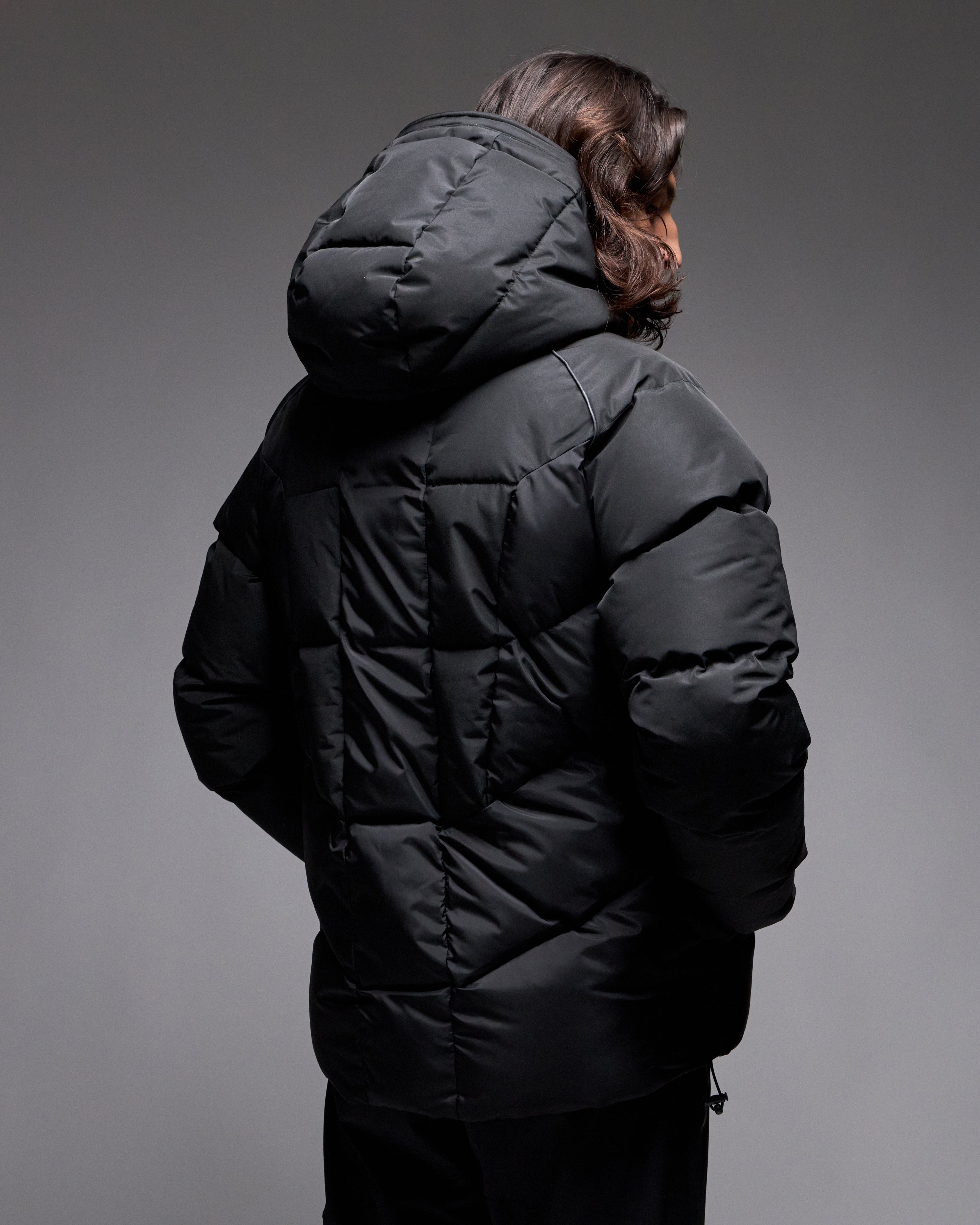 FootkornerSerramont Steppjacke Cross mit integrierter Kapuze - Schwarz