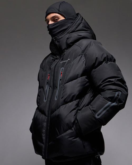 Serramont Steppjacke Cross mit integrierter Kapuze - Schwarz - Footkorner