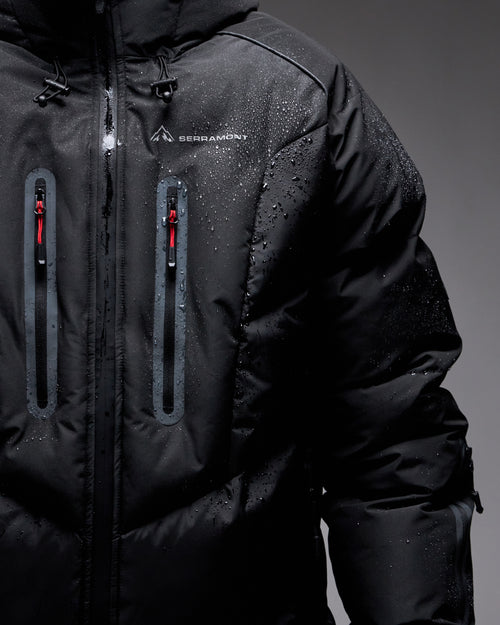 Serramont Steppjacke Cross mit integrierter Kapuze - Schwarz - Footkorner