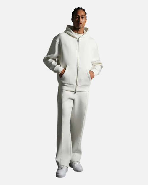 Chándal Básico con Capucha y Cremallera - Blanco - Footkorner