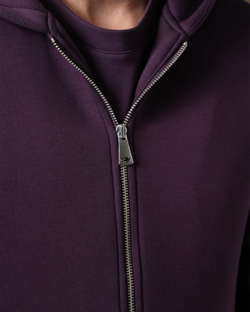 Basic Trainingsanzug mit Kapuze und Reißverschluss - Violett - Footkorner