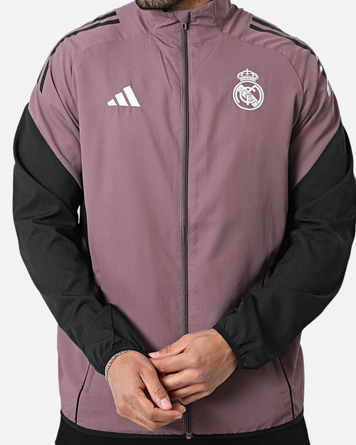 Veste de survêtement Real Madrid 2026 - Noir/Rose - Footkorner