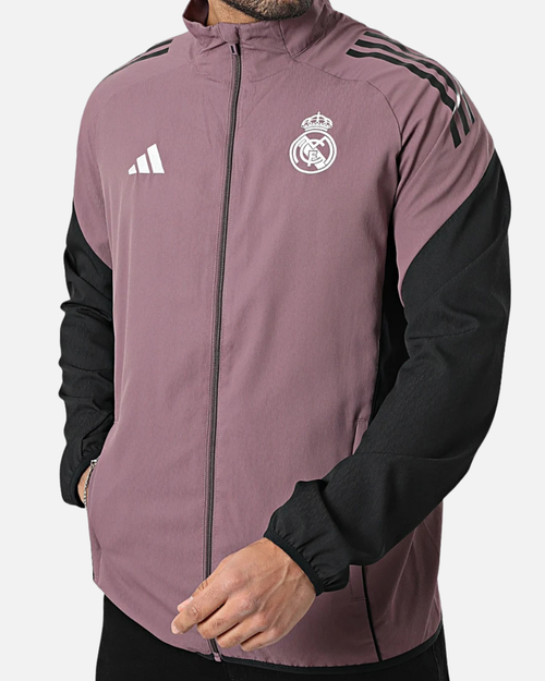Veste de survêtement Real Madrid 2026 - Noir/Rose - Footkorner