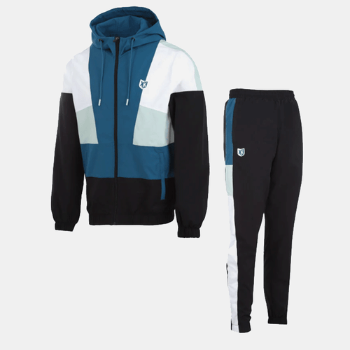 FTKR V Trainingsanzug – Schwarz/Blau/Weiß - Footkorner