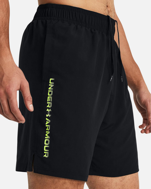 Short Under Armour Wordmark - Noir/Jaune - Footkorner