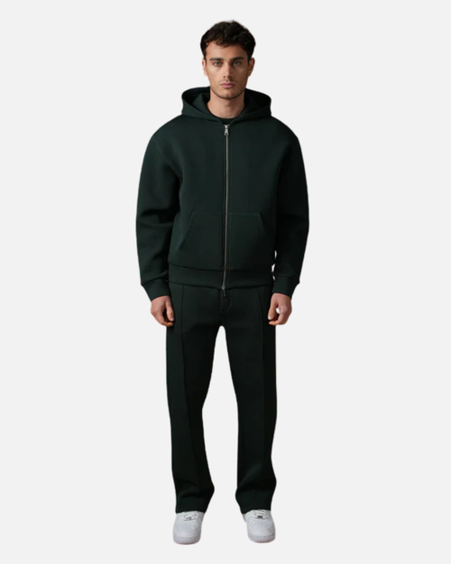 Survêtement Basic à Capuche Zip - Vert - Footkorner