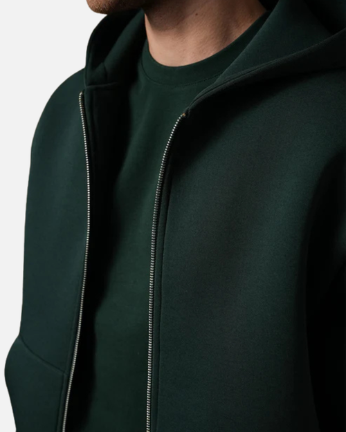 Survêtement Basic à Capuche Zip - Vert - Footkorner