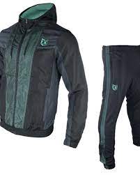 FK Diamond Mesh Tracksuit - Black/Green  - Footkorner