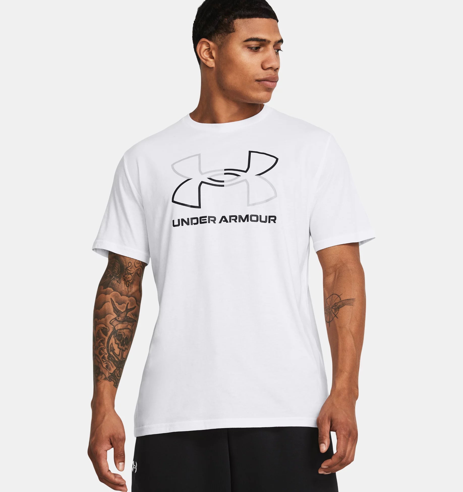 T-Shirt Under Armour Foundation – Blanc/Noir