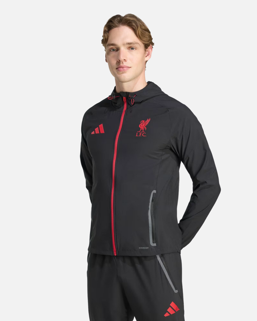 Giacca tecnica Liverpool FC Tiro 25 Competition Vis - Nero/Rosso - Footkorner