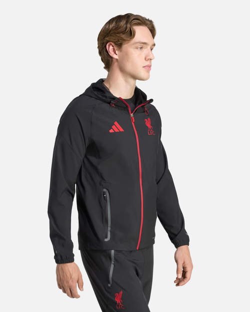 Giacca tecnica Liverpool FC Tiro 25 Competition Vis - Nero/Rosso - Footkorner