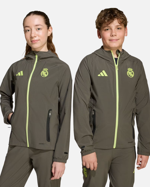 Veste Real Madrid Tiro 25 Competition Vis Tech Junior - Vert - Footkorner