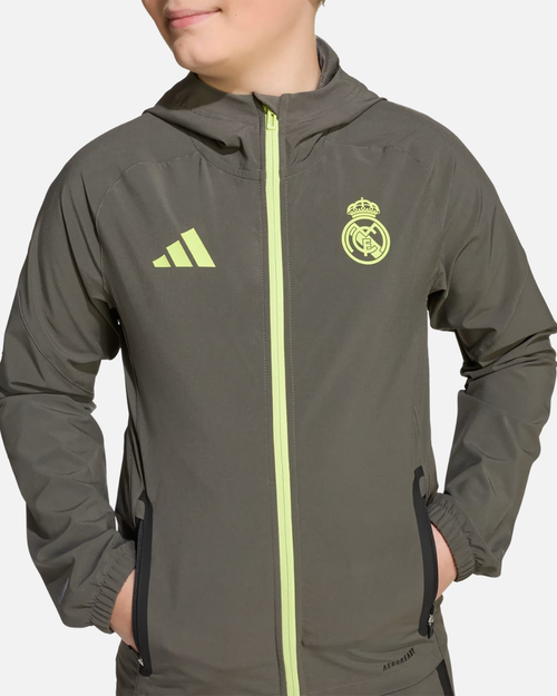 Veste Real Madrid Tiro 25 Competition Vis Tech Junior - Vert - Footkorner
