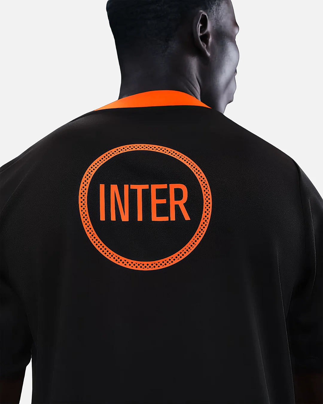FootkornerCamiseta de precalentamiento Inter Milan Academy Pro - Negro/Naranja