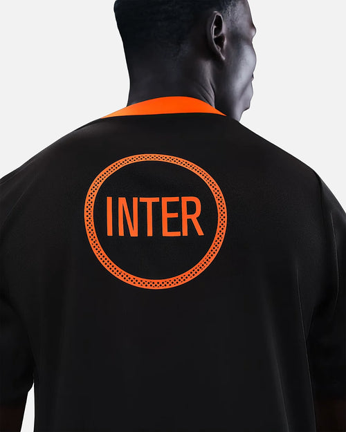 Camiseta de precalentamiento Inter Milan Academy Pro - Negro/Naranja - Footkorner