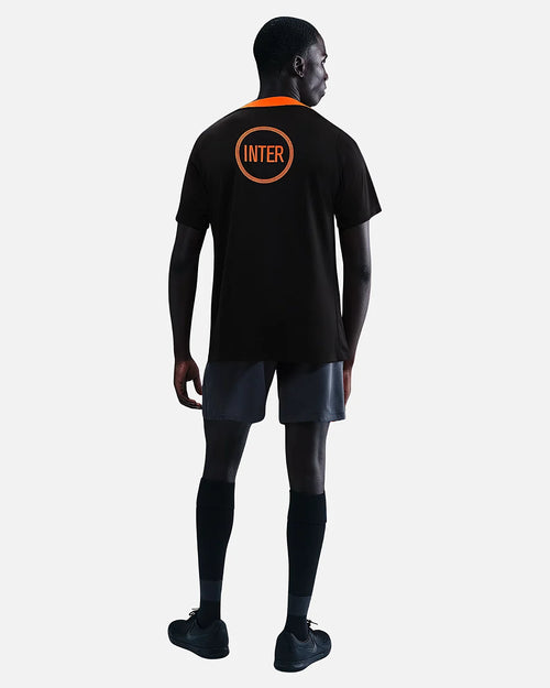 Camiseta de precalentamiento Inter Milan Academy Pro - Negro/Naranja - Footkorner