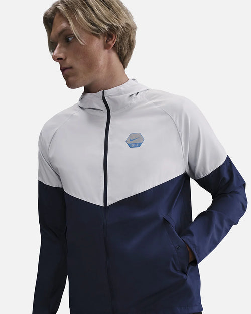 Veste imperméable Nike Air Run - Bleu/Blanc - Footkorner