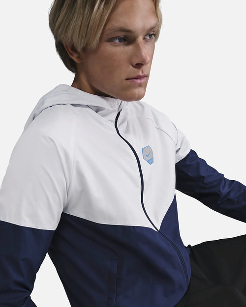 Veste imperméable Nike Air Run - Bleu/Blanc - Footkorner