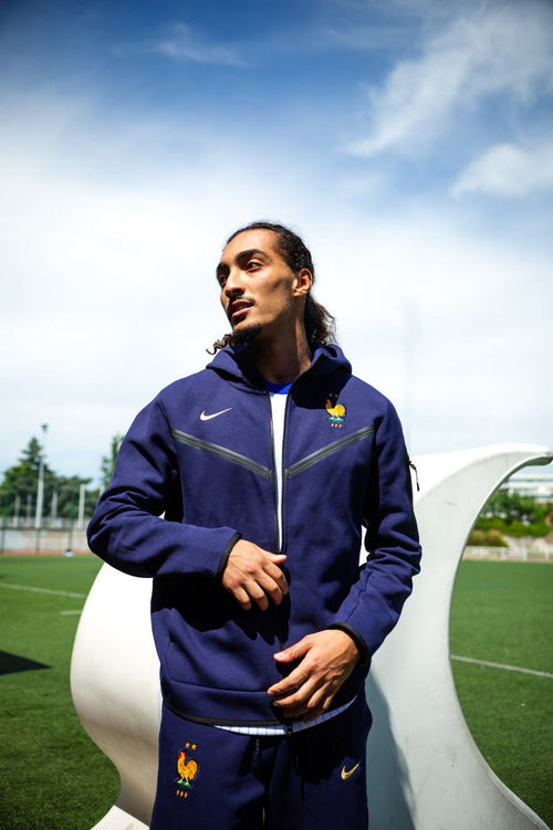 Französische Team Tech Fleecejacke 2024/2025 – Blau/Gold - Footkorner