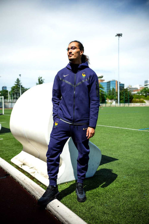 Französische Team Tech Fleecejacke 2024/2025 – Blau/Gold - Footkorner