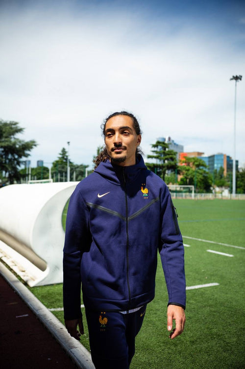 Französische Team Tech Fleecejacke 2024/2025 – Blau/Gold - Footkorner
