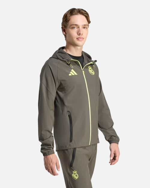 Veste de survêtement Real Madrid 2025/2026 - Kaki - Footkorner