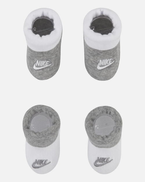 2 Paires de Chaussons Nike Futura bébé - Gris/Blanc - Footkorner