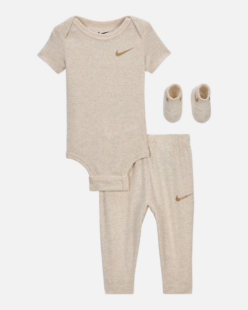 Ensemble Nike 3 pièces Bébé Pointelle - Beige - Footkorner